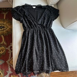 Polka dot wrap dress